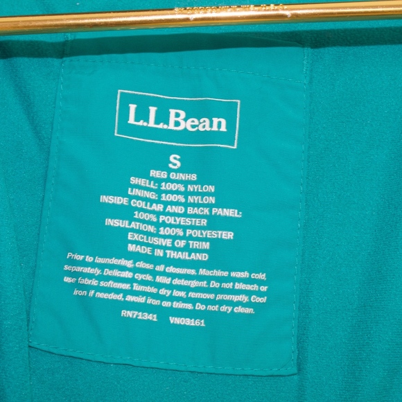 LL Bean Winter Jacket Coat Size S Teal Blue Parka - Picture 6 of 8